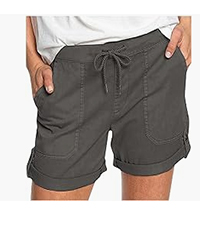 Shorts Elastic Waist Cargo Shorts with Pockets