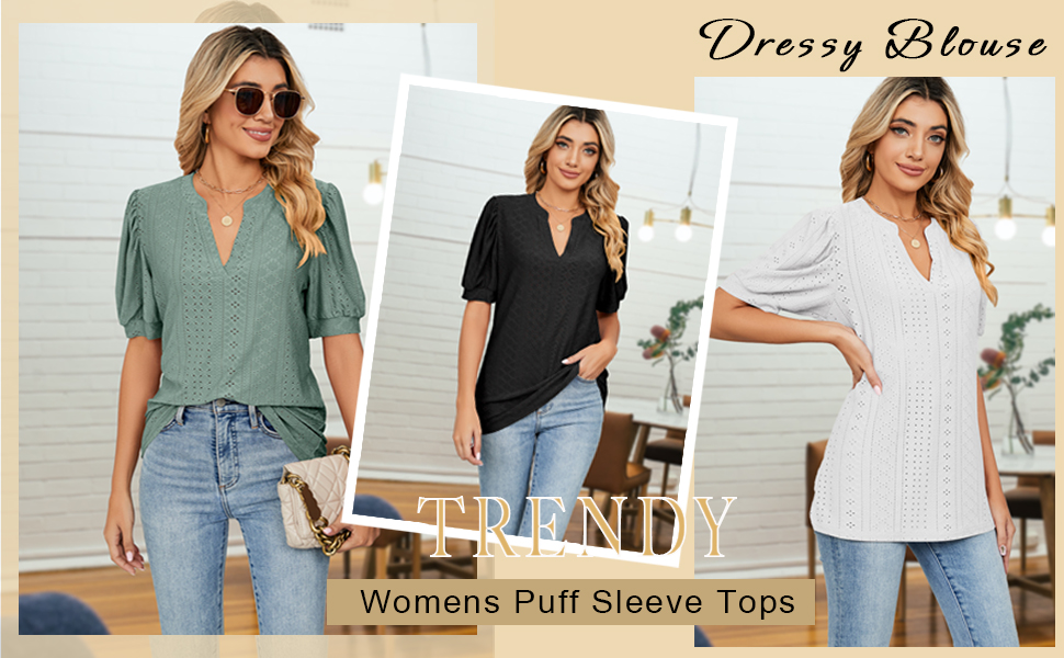 Womens Puff Sleeve Tops