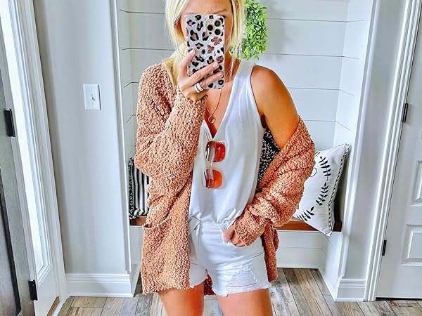 popcorn cardigan