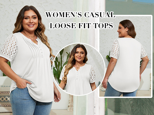 womens plus size henley shirt