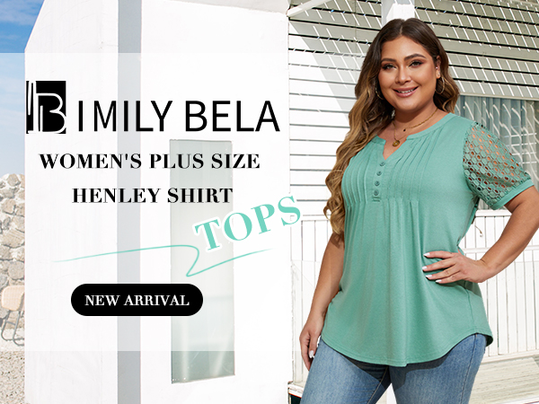 womens plus size henley shirt