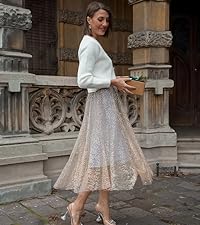 shimmer midi skirt