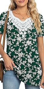 women tops lace tunic shirt