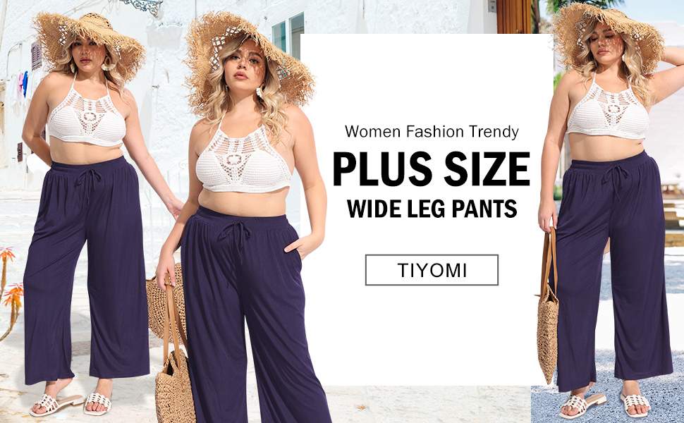 plus size wide leg pants