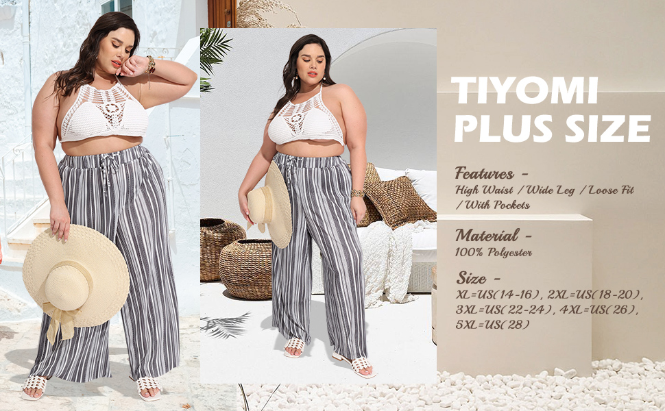 plus size wide leg pants