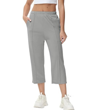 Elastic Waist Pull On Capris Pants