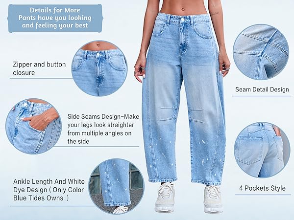 Details of womens jeans