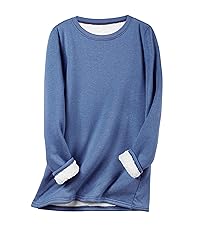 Women''s Sherpa Lined Fleece Crewneck Sweatshirt