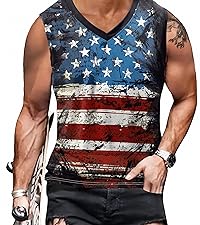 Mens American Flag Tank Tops