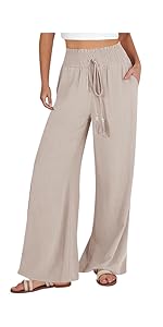 Linen Pants Women Summer Boho Casual