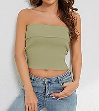 ribbed knit tube top