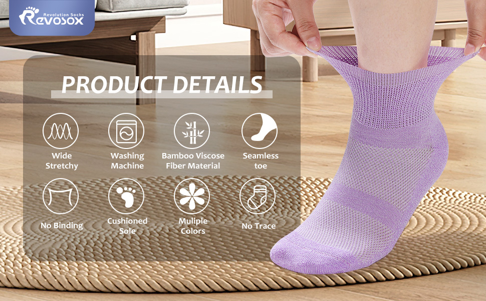 Bamboo diabetic socks for women men