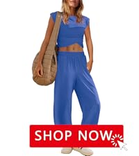 Two Piece Outfits Summer Matching Set Cap Sleeve Crop Tops Wide Leg Pant Sets Casual Tracksuit