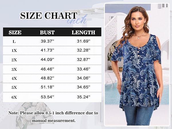 LARACE Cold Shoulder Tops for Women Plus Size V Neck T Shirts Short Sleeve Summer Clothes