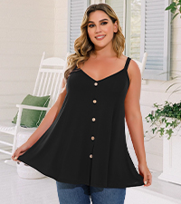 LARACE Plus Size Tank Tops for Womens V Neck T Shirts Casual Sleeveless Tops and Blouses