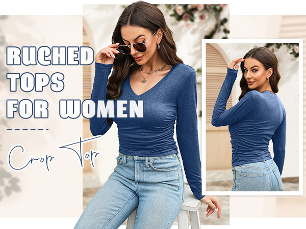 ruched tops for women