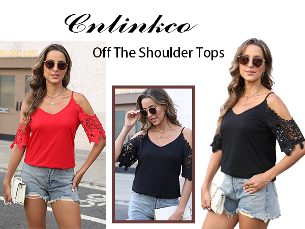 womens cold shoulder tops