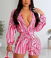 long sleeve sexy rompers for women one piece jumpsuit