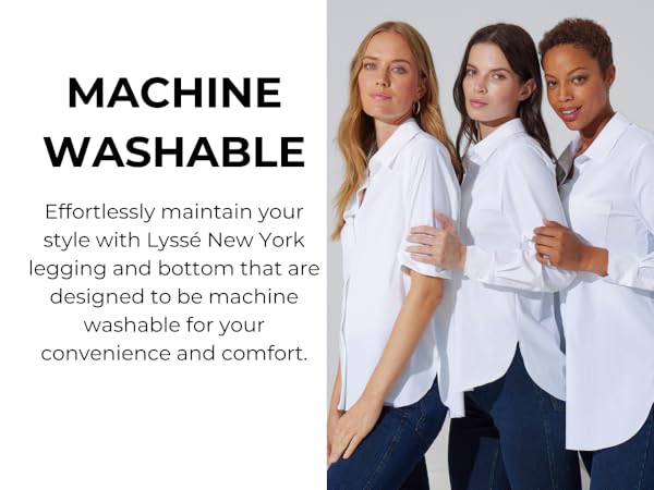 Machine washing and line drying is best to preserve the quality of your lysse tops