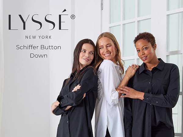 Lyssé Schiffer Button Down Shirt– Women’s Button Down Shirt, Collard, Long Sleeve Button Down