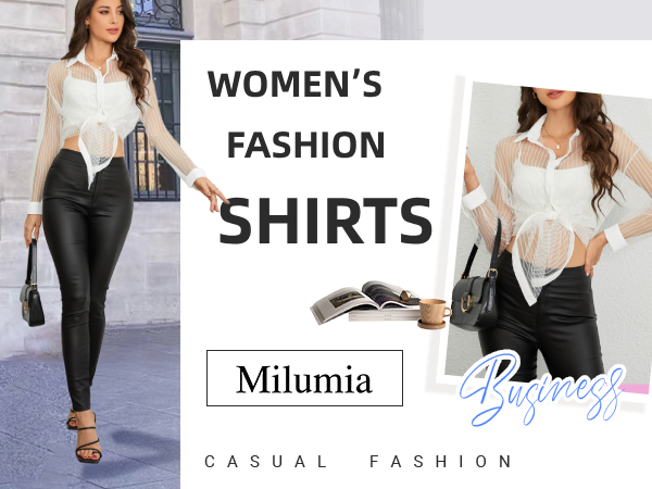 women business casual sheer tops