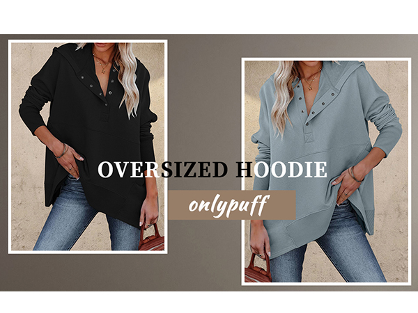 onlypuff v neck sweatshirt for women pullover hoodies long sleeve fashion winter warm top tunic