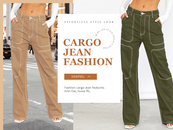 women cargo jean