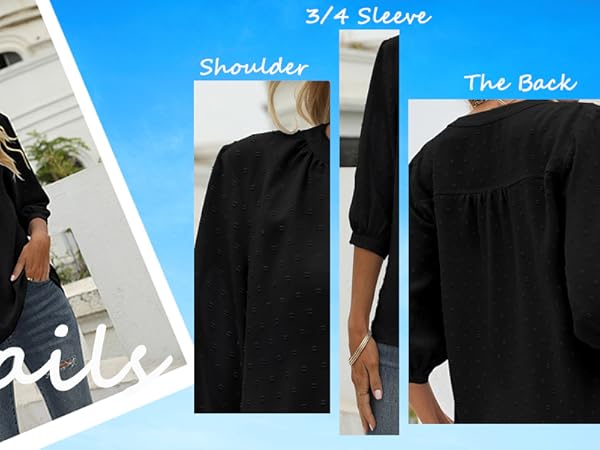 3/4 Sleeve Tunic Top