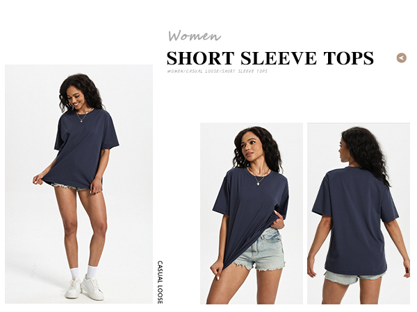 Cotton Oversized Workout Short Sleeve O Neck Cute Beach Fit Soft Womens Active Casual Summer Tops 