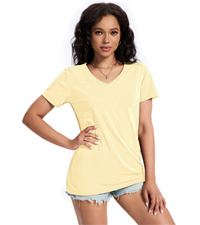 Womens V Neck Short Sleeve Shirts Casual Summer Tops Fashion Trendy Basic Tees