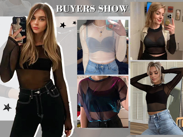 sheer tops for women