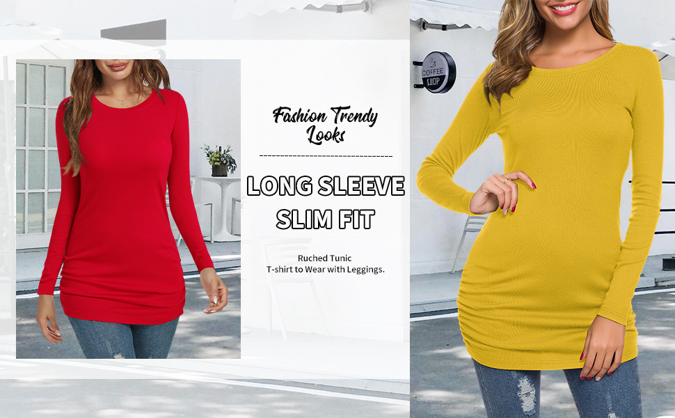 TORARY Long Sleeve Tunic Shirt with Leggings 2023