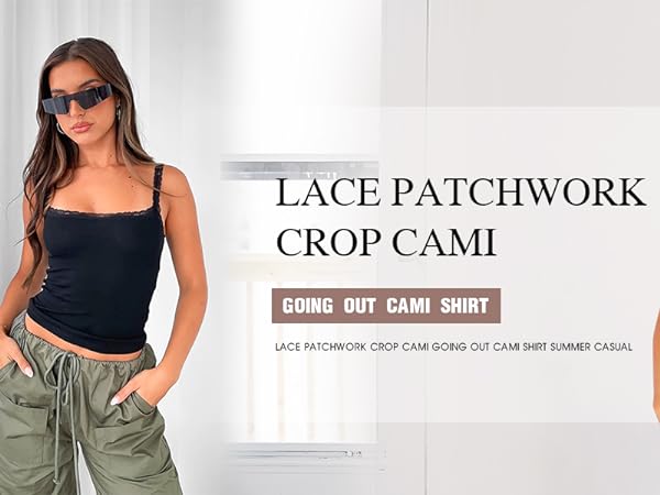 lace crop cami