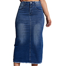 Midi Denim Skirt for Women