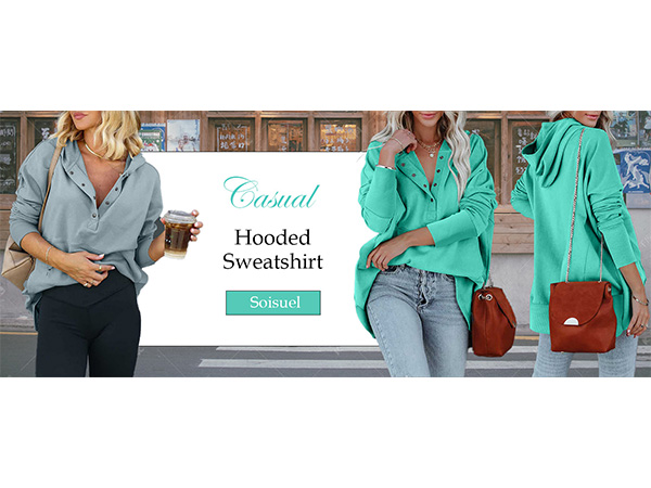 Soisuel pullover hoodies for women oversized sweatshirt fashion fall tops 2023 winter warm top