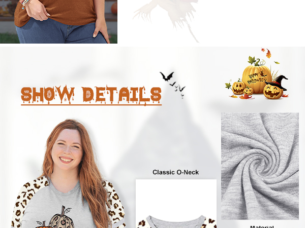 Cute Leopard Pumpkin Fall Tops