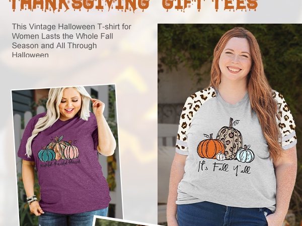 Pattern Pumpkin Shirts for Women