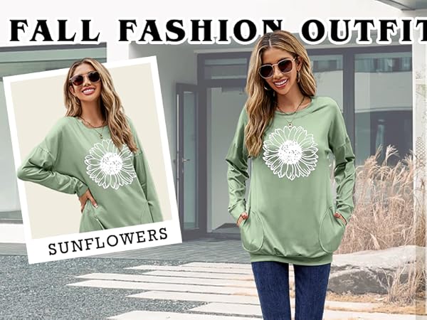 Long Sleeve Green Tops-1790