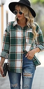 Corduroy Button Down Shirt Casual Oversized Long Sleeve Blouses Tops