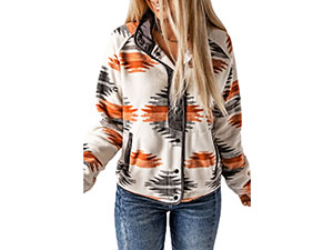 western aztec fleece jacket