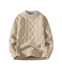 Solid Knit Cable Sweater