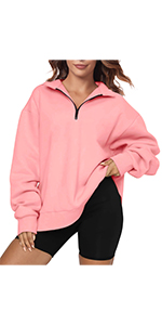 women half zip sweatshirt