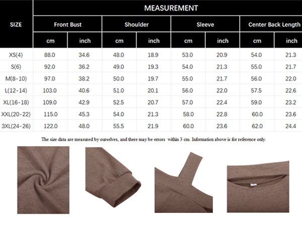 m new size chart