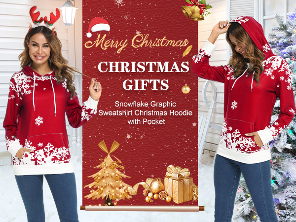 Christmas Sweatshirt Women Snowflake Graphic Shirt Xmas Vacation Casual Long Sleeve Pullover Tops