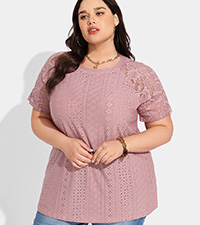 plus size lace tops