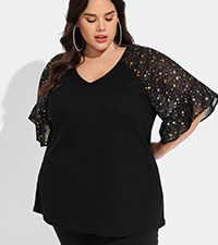 PLUS SIZE CHIFFON TOPS