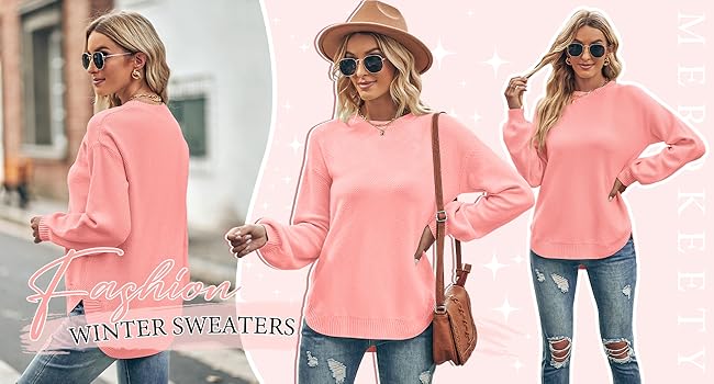 casual long sleeve sweater for women