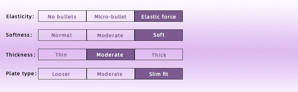 size chart form fitting stretch 