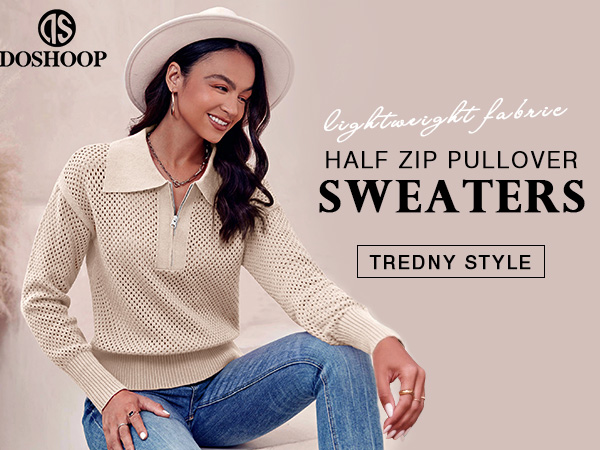 Half Zip Pullover Sweater