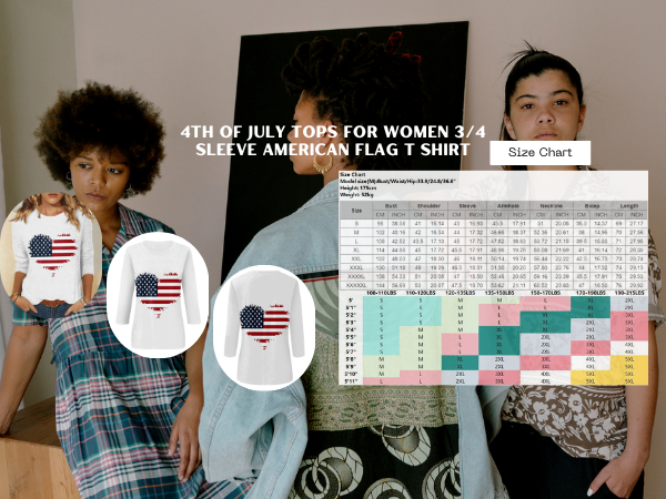 july 4th shirts for women